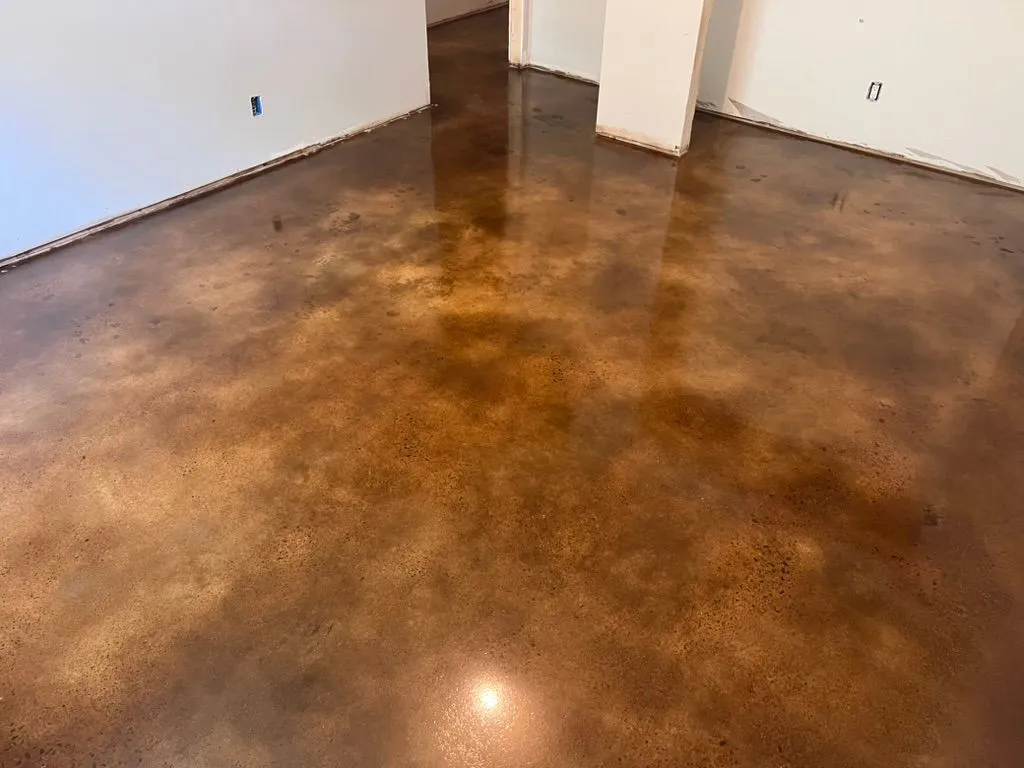 decorative concrete flooring in retail space